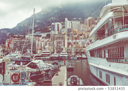 La Condamine harbour. Cityscape and harbor 53851435