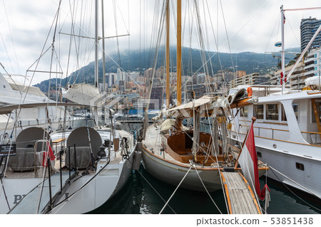 La Condamine harbour. Cityscape and harbor 53851438