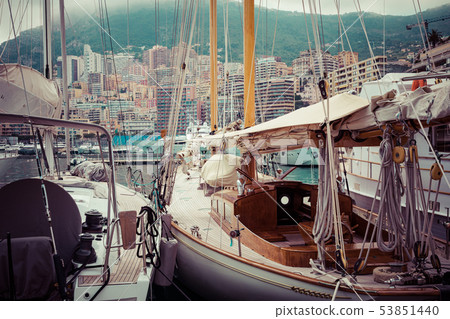 La Condamine harbour. Cityscape and harbor 53851440