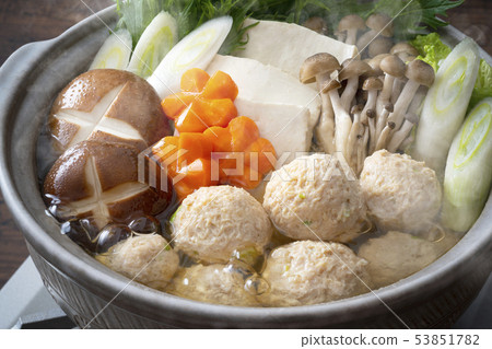 Chicken dumpling pot 53851782