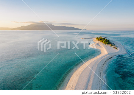 Tropical island at sunset 53852002