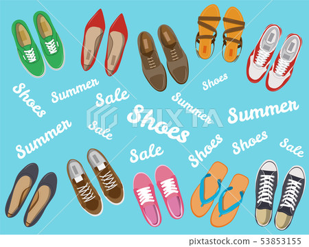 Men's and Women's shoes top view. Shoes icons.... - Stock Illustration ...