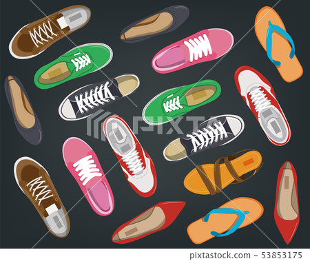 Shoes top outlet view vector