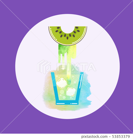Fresh juice illustration watercolor blending Fresh juice illustration watercolor blending 53853379