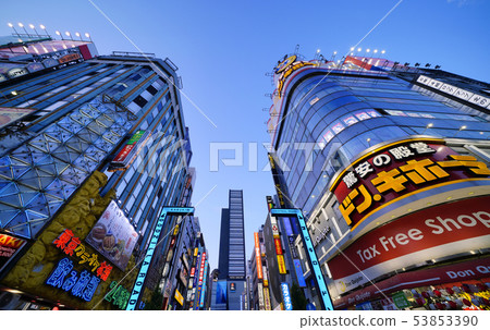 在日本歌舞伎町的東京都市風景看法(夜視圖) 在日本歌舞伎町的東京都市風景看法(夜視圖) 53853390