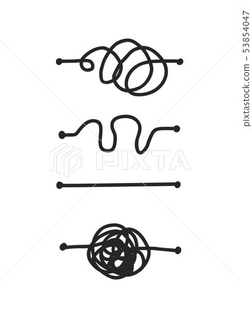 Messy line like hard and easy way doodle vector Messy line like hard and easy way doodle vector 53854047