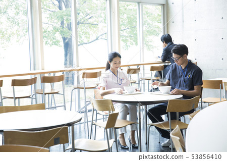 Hospital cafeteria 53856410