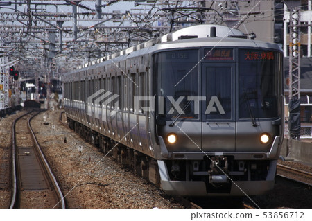 [JR-R] 223 series rapid train departing from the Hanwa Line and heading to the Osaka Loop Line 53856712