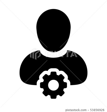 Factory worker icon vector male person profile - Stock Illustration ...