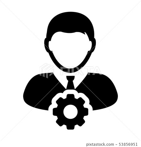 Professional icon vector male person profile Professional icon vector male person profile 53856951