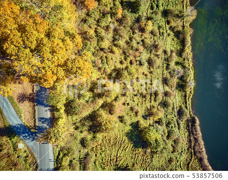 Farm at autumn in Woodstock, Vermont, USA 53857506