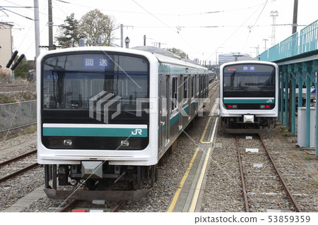 E501 train being detained at Katsuta Vehicle Center E501 train being detained at Katsuta Vehicle Center 53859359