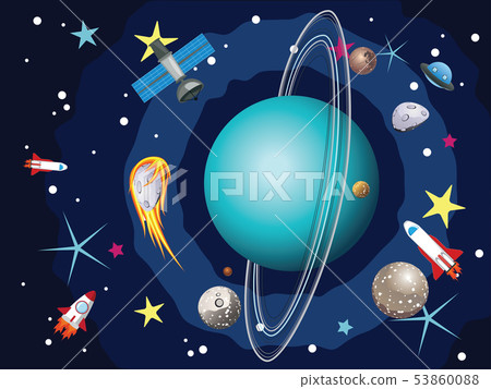 Uranus Planet in the Space 53860088