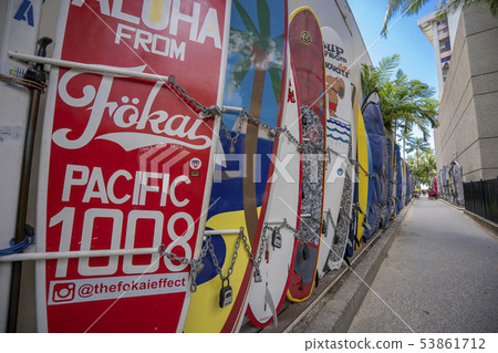 Waikiki's famous Surfboard Path Waikiki's famous Surfboard Path 53861712