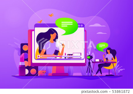 Beauty blogger concept vector illustration Beauty blogger concept vector illustration 53861872
