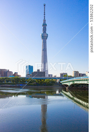 從淺草看的東京天空樹天空樹 53862202