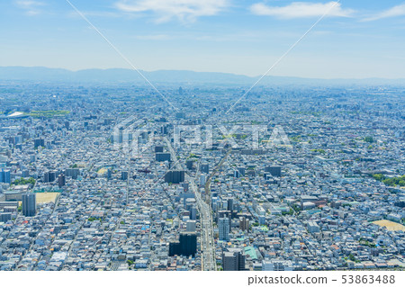 Osaka cityscape, south from Abeno Harukas 53863488