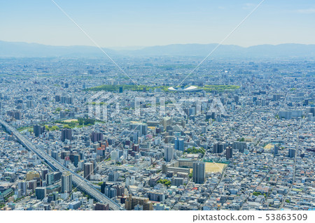 Osaka cityscape, south from Abeno Harukas 53863509
