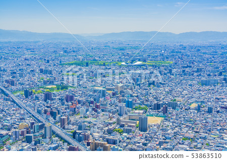 Osaka cityscape, south from Abeno Harukas 53863510