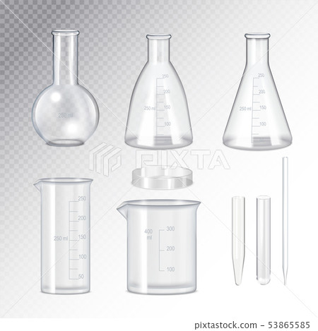 Laboratory Glassware Realistic Transparent Laboratory Glassware Realistic Transparent 53865585