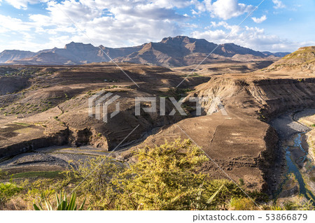 Landscape between Gheralta and Lalibela in Tigray, Ethiopia, Africa Landscape between Gheralta and Lalibela in Tigray, Ethiopia, Africa 53866879