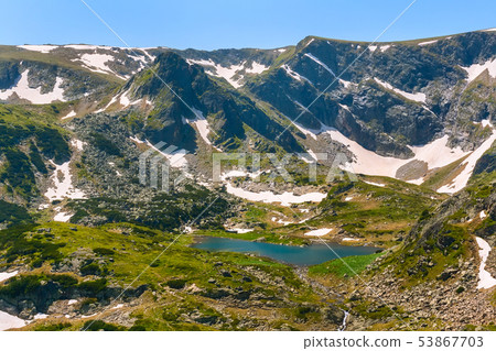 Aerial veiw of Rila Lakes, Bulgaria 53867703