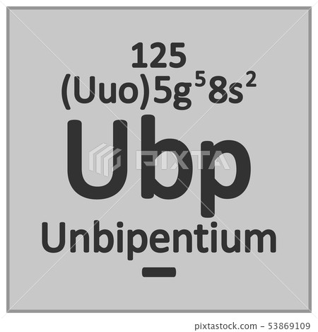 Periodic table element unbipentium icon. 53869109