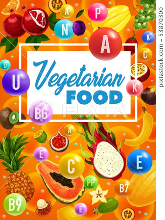 Vegetarian fruits, tropical fruit vitamins Vegetarian fruits, tropical fruit vitamins 53870300