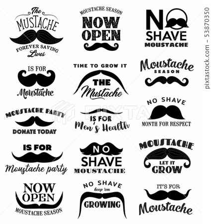 Black moustaches. November month of men health Black moustaches. November month of men health 53870350