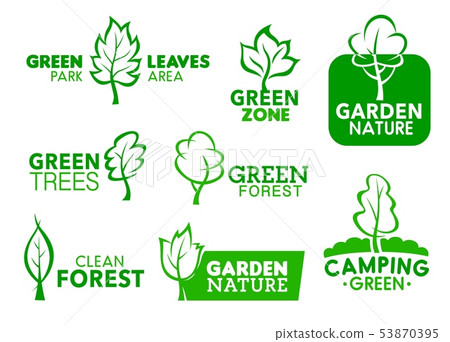 Green garden park, nature leaf corporate icons Green garden park, nature leaf corporate icons 53870395