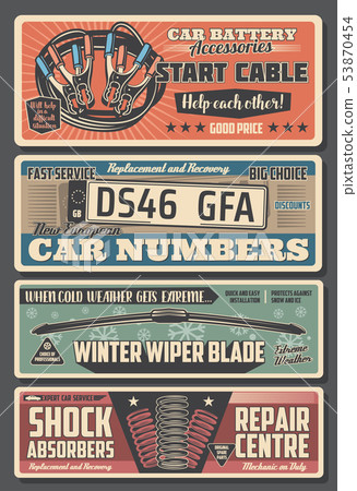 Car parts, registration plates and engine cables 53870454