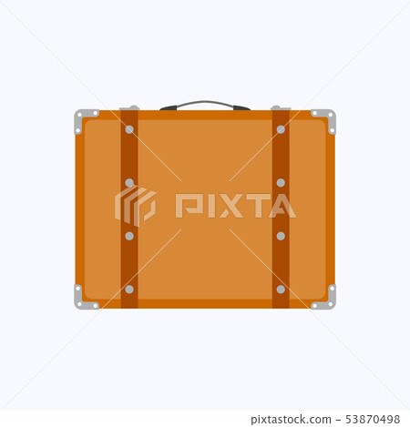 Packed suitcase flat design style 53870498