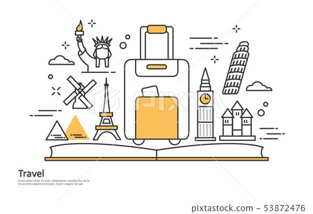Line illustration, illustration, travel, world travel, europe Line illustration, illustration, travel, world travel, europe 53872476