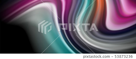 Abstract wave lines fluid rainbow style color stripes on black background. Artistic illustration for Abstract wave lines fluid rainbow style color stripes on black background. Artistic illustration for 53873236