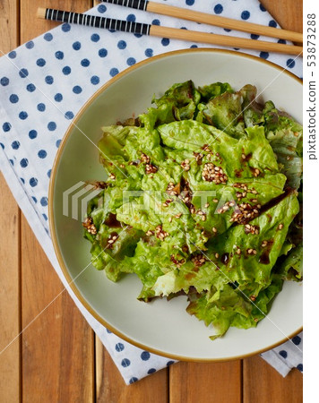 Korean food lettuce soy sauce salad, Korean salad - Stock Photo [53873288]  - PIXTA