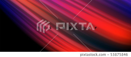 Fluid liquid color wave lines, glowing colorful light effect, abstract composition template Fluid liquid color wave lines, glowing colorful light effect, abstract composition template 53875846