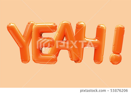 YEAH orange foil balloon YEAH orange foil balloon 53876206