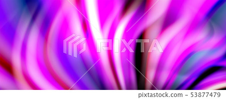 Fluid color waves with light effects, vector abstract background 53877479