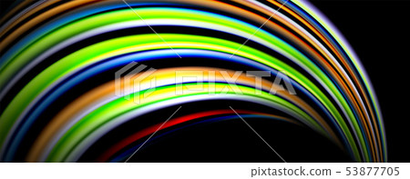 Fluid color waves with light effects, vector abstract background Fluid color waves with light effects, vector abstract background 53877705