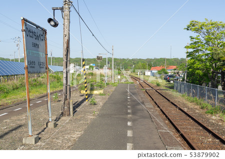 Scenery in front of the station Hidakamonbetsu station 53879902