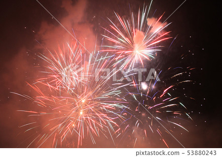 color fireworks background 53880243