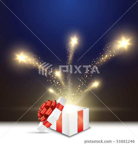 Christmas presents and shining stars 53881246