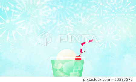 Background-Summer-Fireworks-Cream Soda-Japanese-Japanese-Japanese Paper-Japanese Pattern 53883573