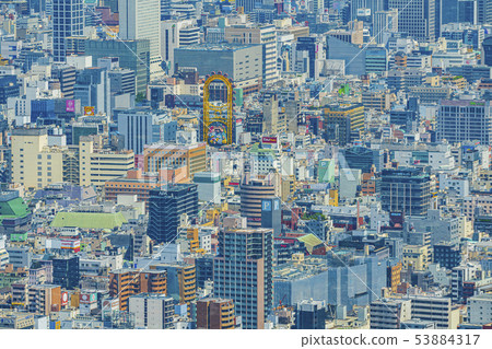 Osaka cityscape Naniwa Ward, Chuo Ward area 53884317