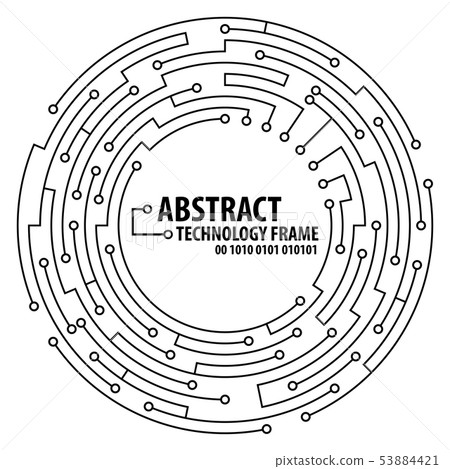 Abstract technology round frame - Stock Illustration [53884421] - PIXTA