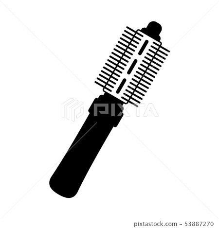Black and white electric hairbrush 53887270