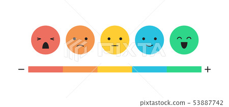 Feedback concept emoticon flat design icon set 53887742