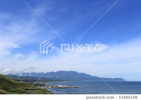 Erimo Town, Hokkaido Coastal scenery in the direction of Tokachi seen from Cape Erimo 53888106