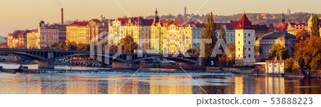 Prague at sunrise Prague at sunrise 53888223