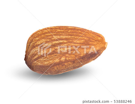 Almonds seed isolated on white background. 53888246